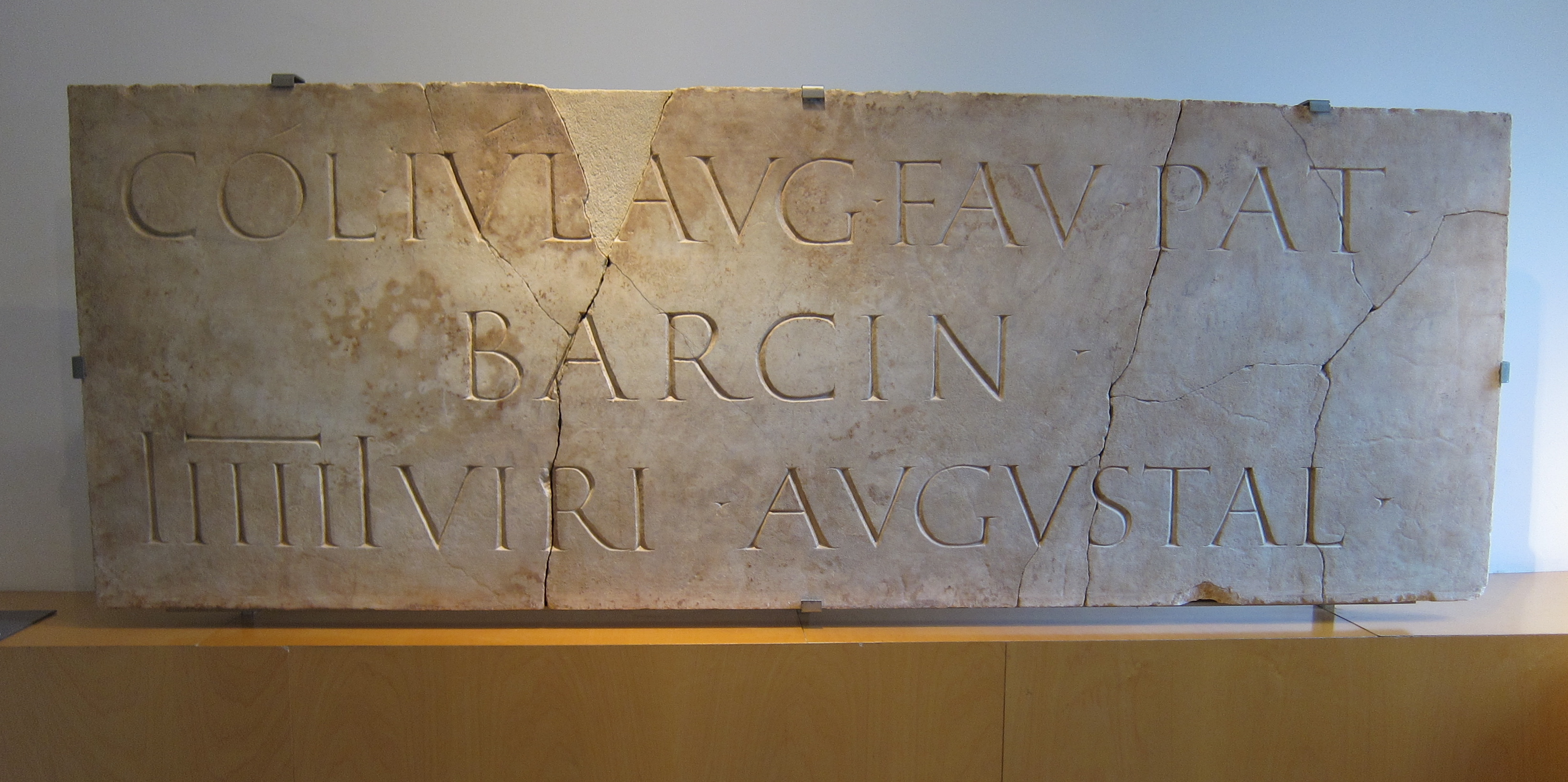 A Roman marble with Latin text in Barcelona